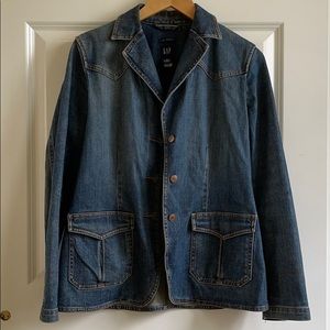Gap Western Denim Jacket with cinched waist